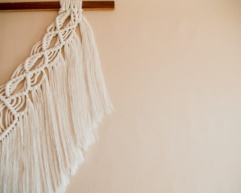 white rope on white wall