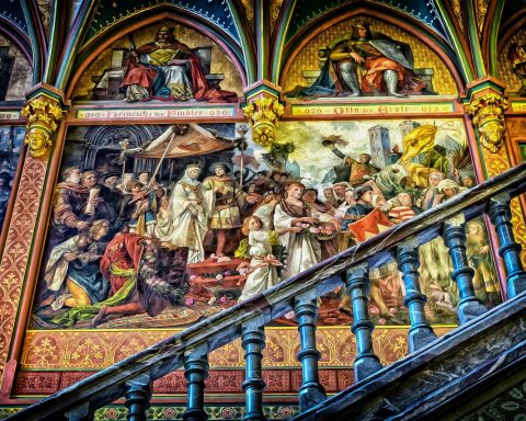 Een galerij met historische portretten van Nederlandse figuren uit de Gouden Eeuw